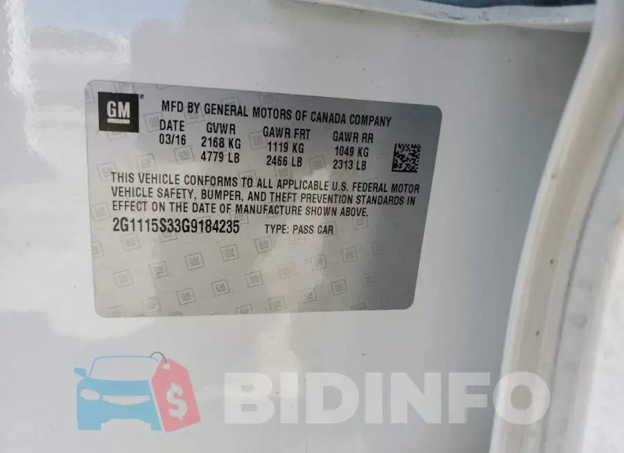 2G1115S33G9184235 Photo# 12