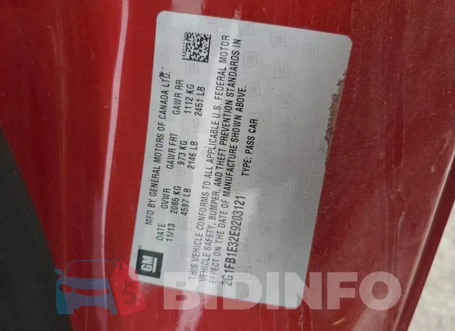 2G1FB1E32E9203121 Photo# 13