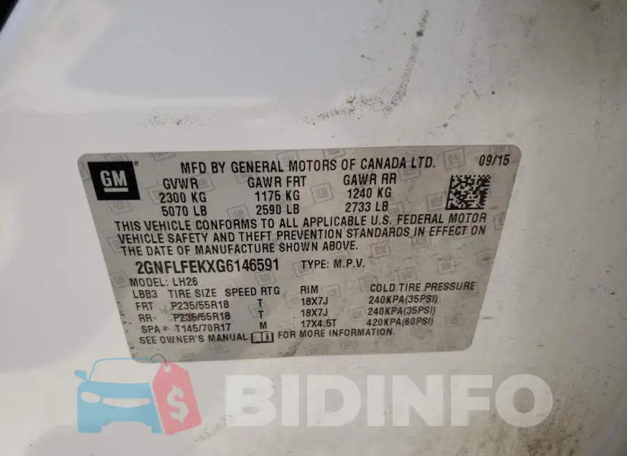 2GNFLFEKXG6146591 Photo# 13