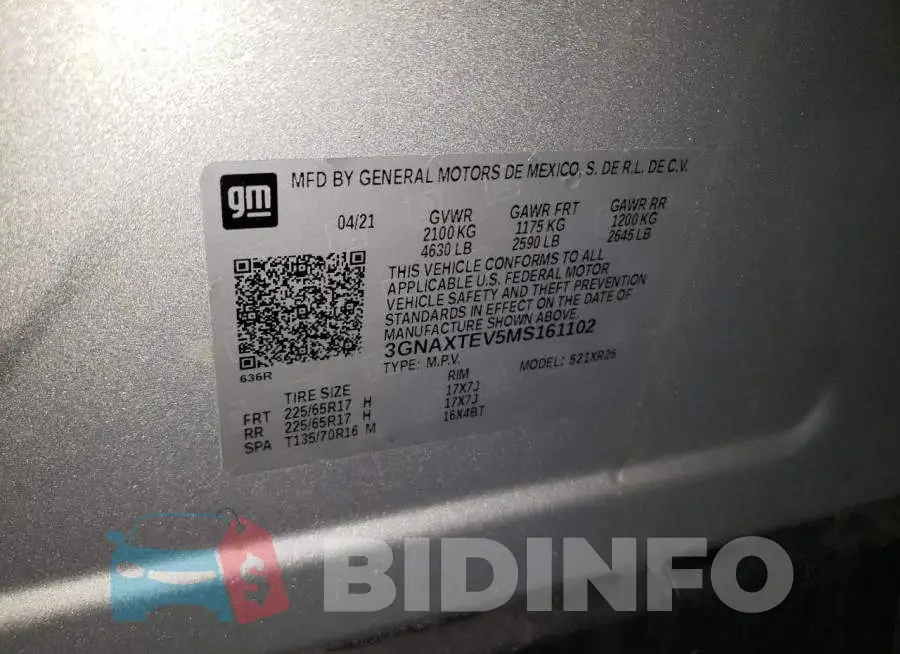 3GNAXTEV5MS161102 Photo# 12