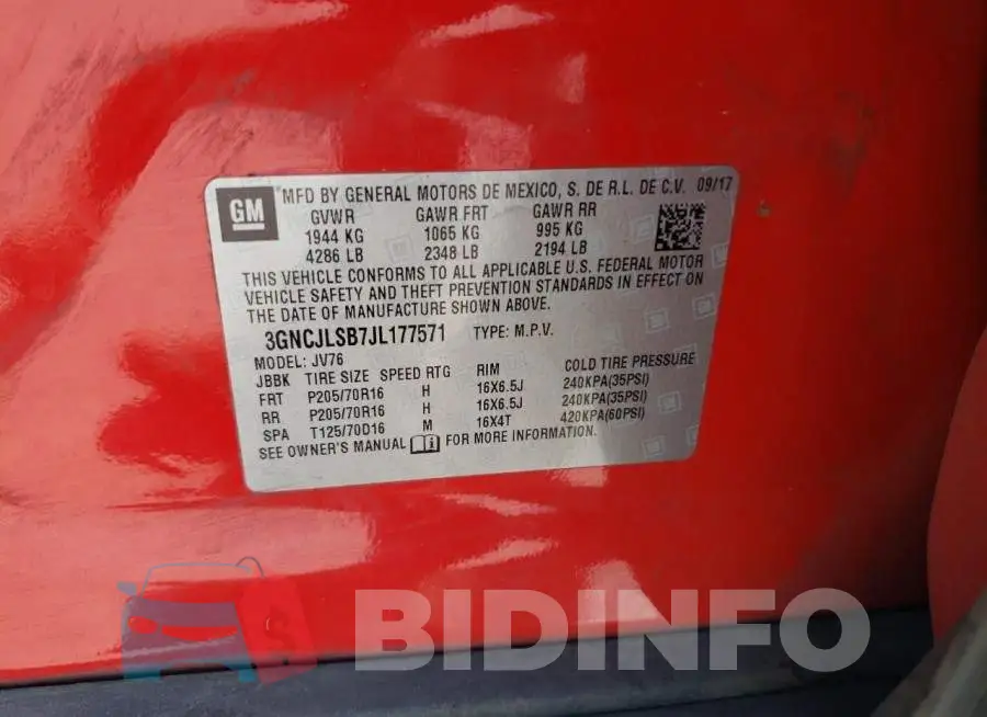 3GNCJLSB7JL177571 Photo# 13