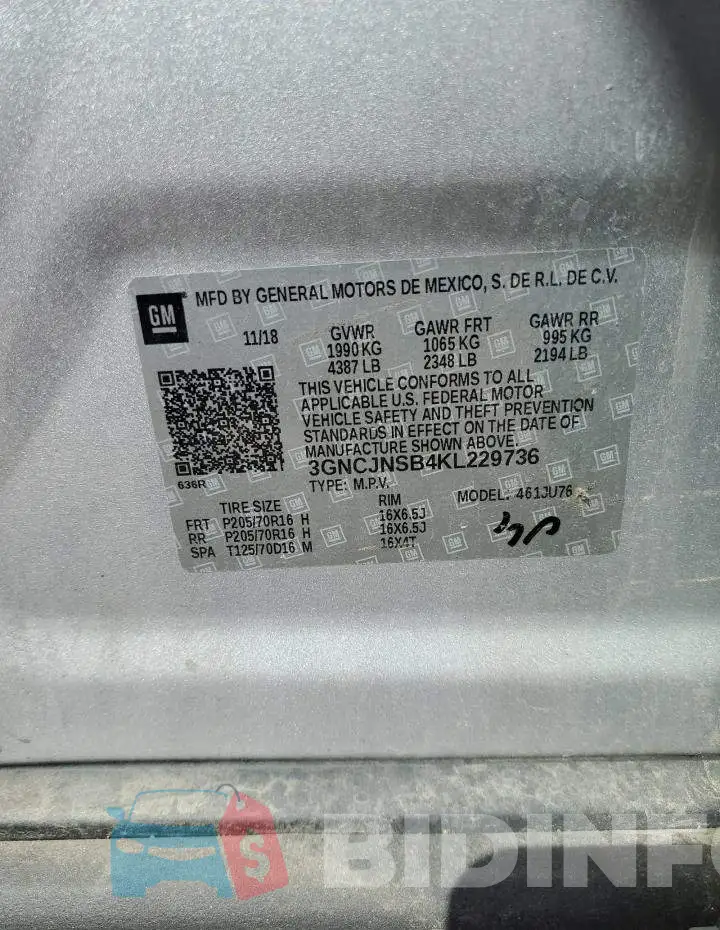 3GNCJNSB4KL229736 Photo# 13