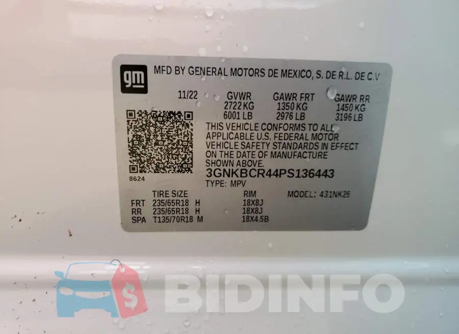 3GNKBCR44PS136443 Photo# 13