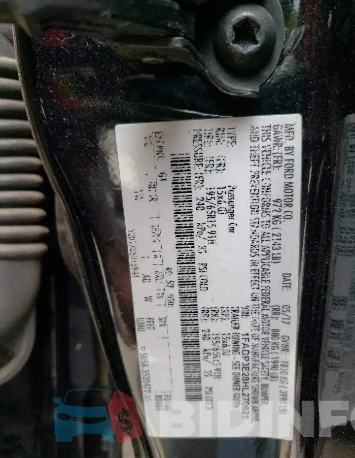 1FADP3E28HL270621 Photo# 13