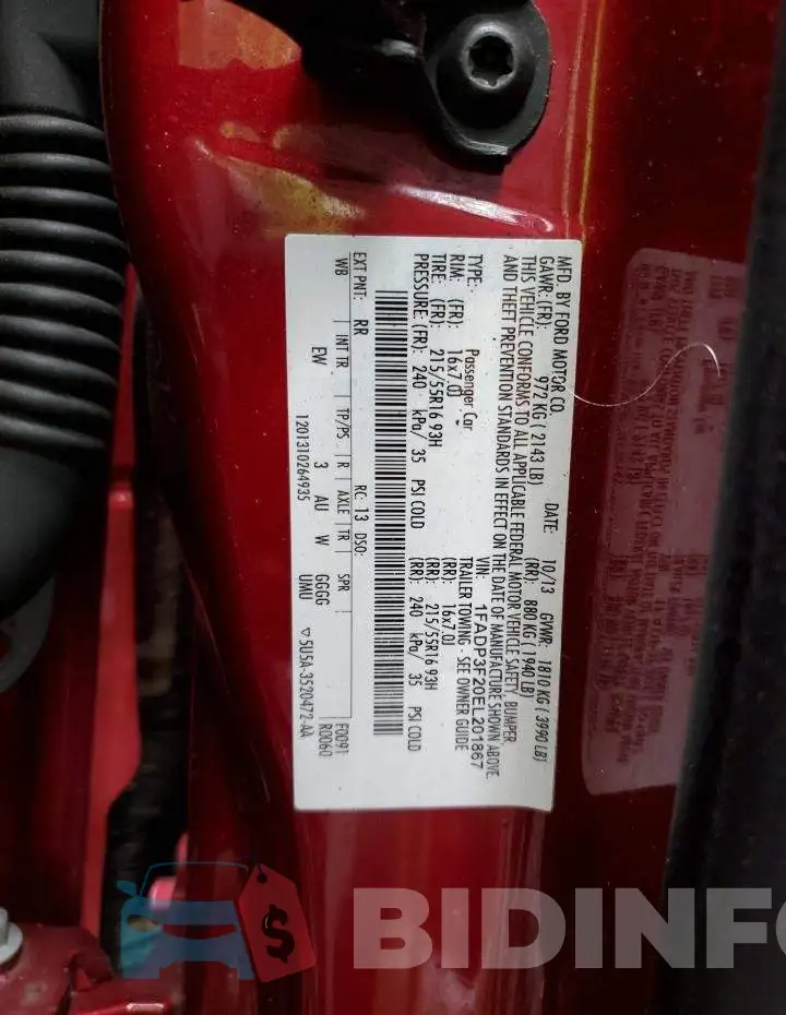 1FADP3F20EL201867 Photo# 12