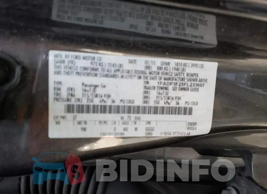 1FADP3F25FL233697 Photo# 12
