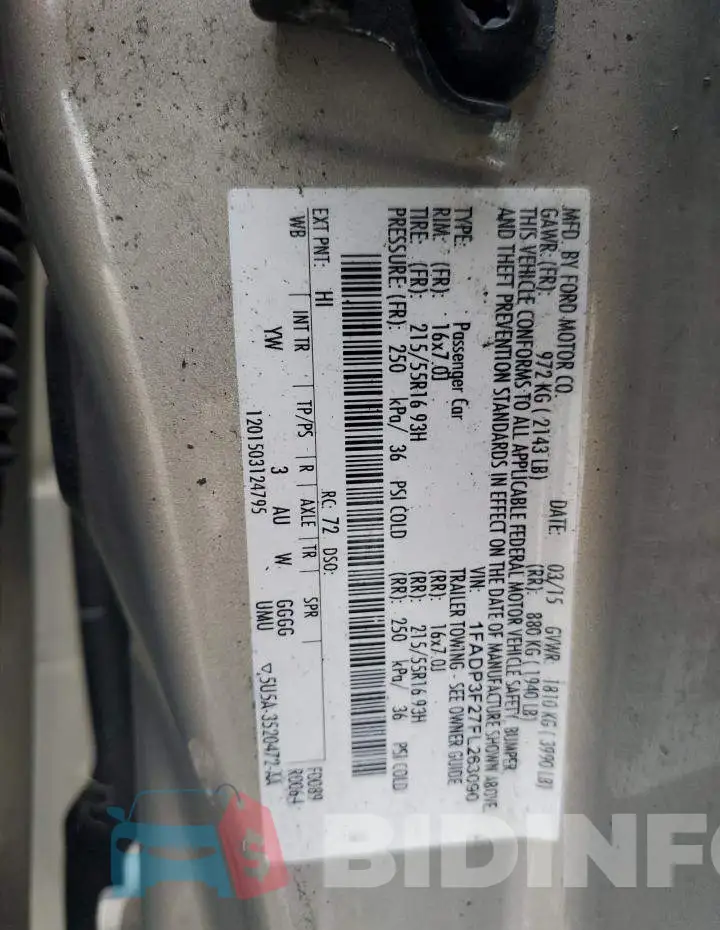 1FADP3F27FL263090 Photo# 12