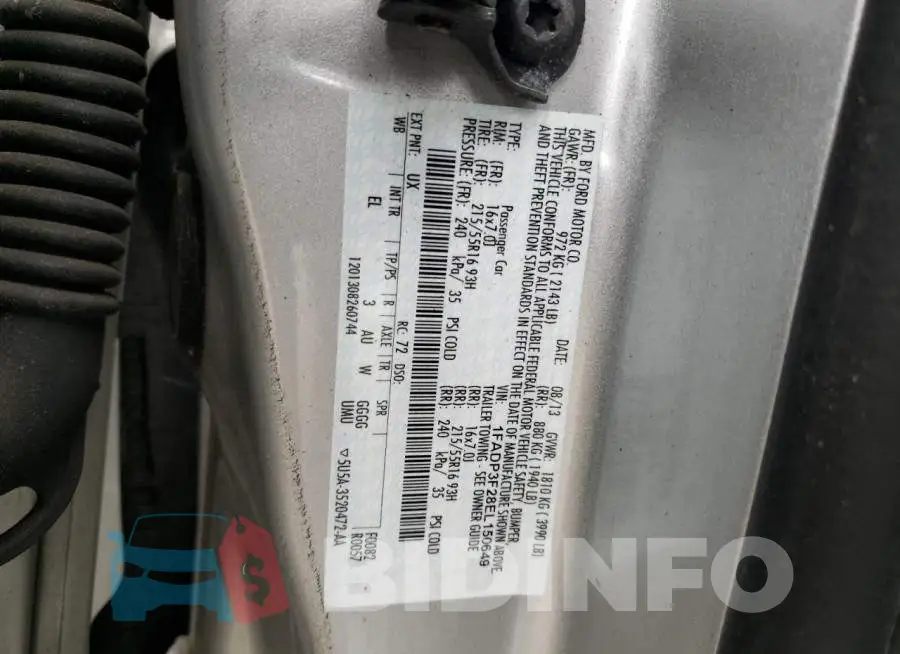 1FADP3F28EL150649 Photo# 12
