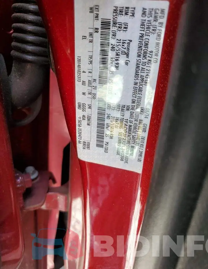 1FADP3F2XEL240398 Photo# 12