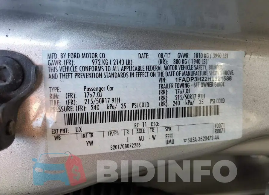 1FADP3H22HL321588 Photo# 12