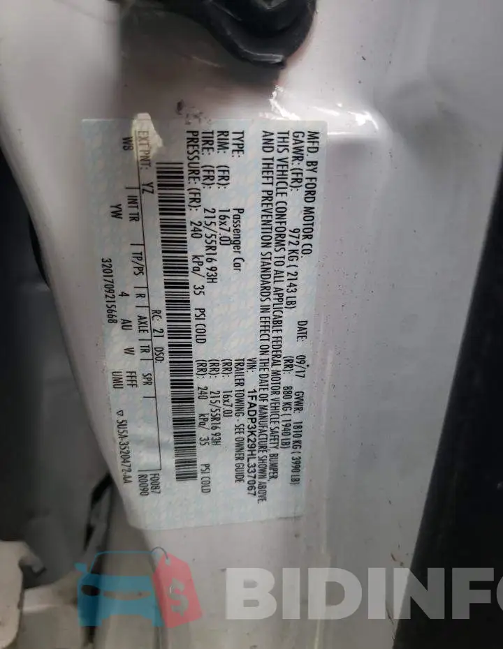 1FADP3K29HL337067 Photo# 12