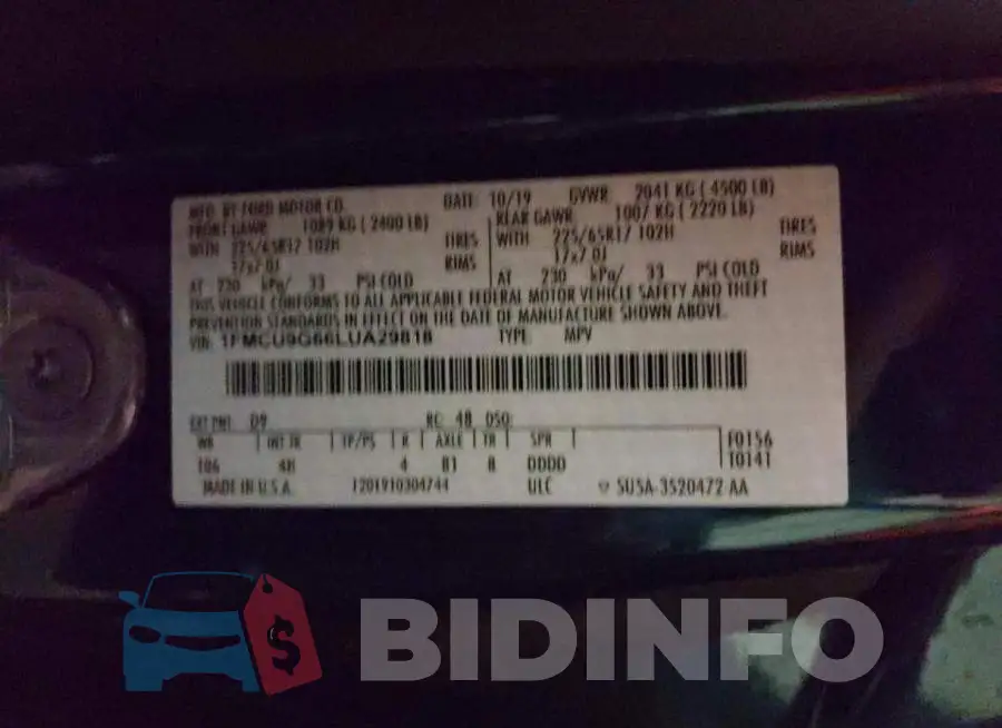 1FMCU9G66LUA29818 Photo# 14