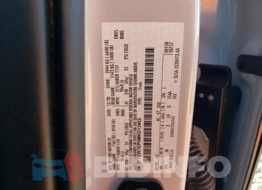 1FTEW1EP0MKD13902 Photo# 12