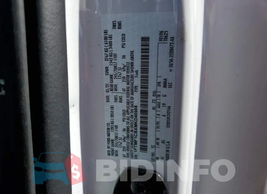 1FTMF1CBXMKD46988 Photo# 12