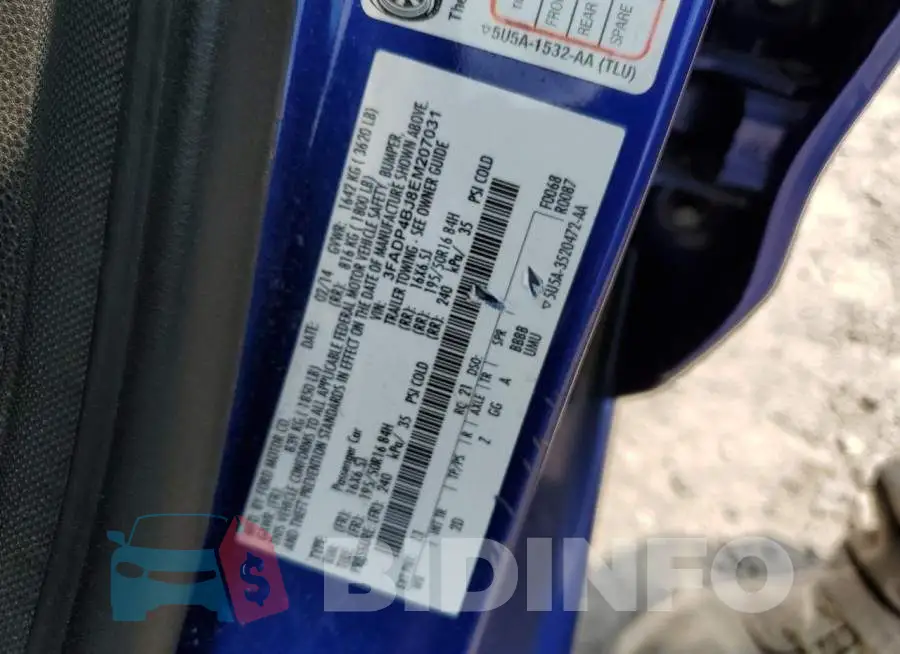 3FADP4BJ8EM207031 Photo# 12