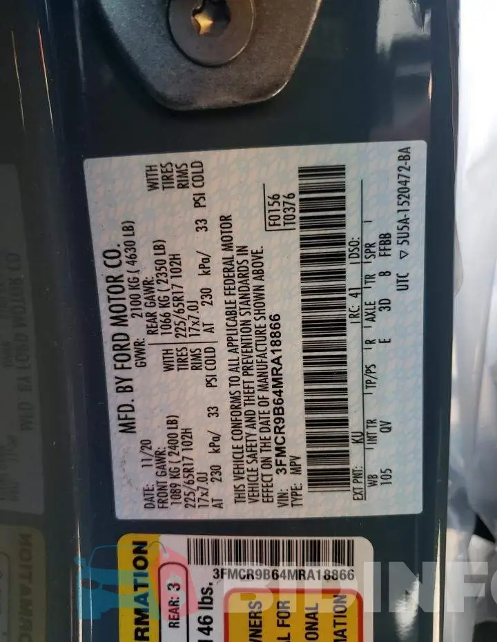 3FMCR9B64MRA18866 Photo# 10