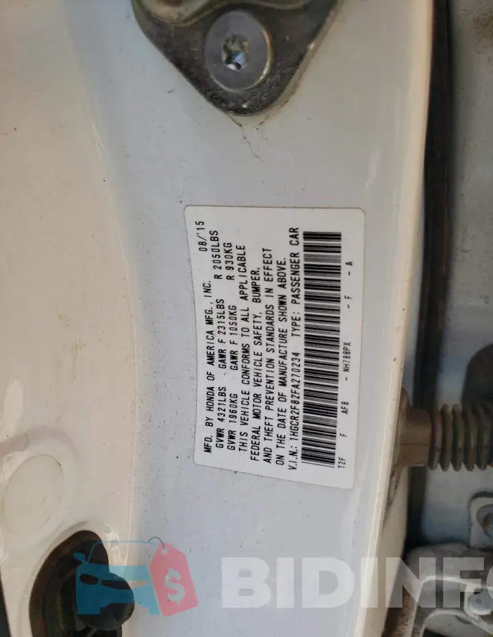 1HGCR2F82FA270234 Photo# 13