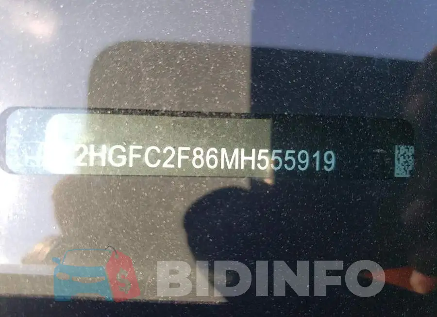 2HGFC2F86MH555919 Photo# 12