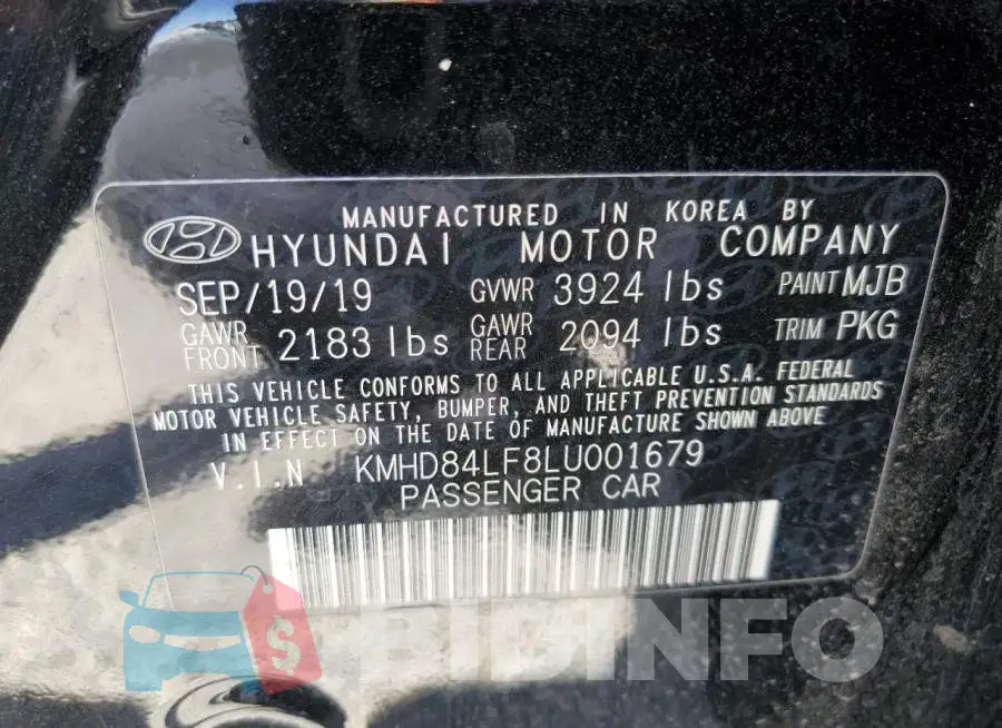 KMHD84LF8LU001679 Photo# 13
