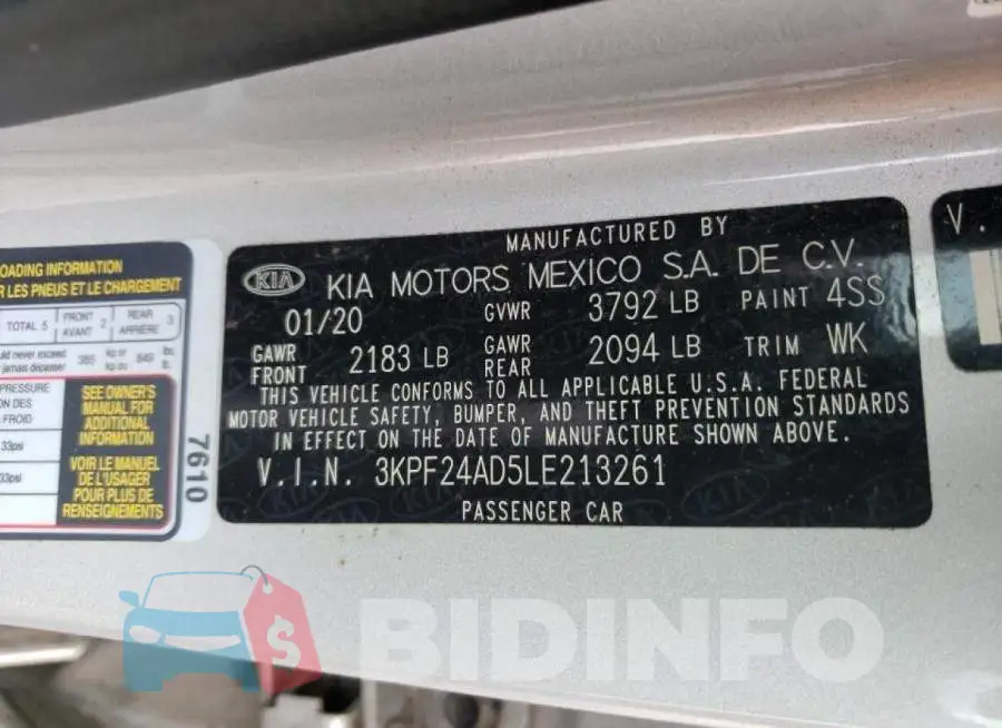 3KPF24AD5LE213261 Photo# 12