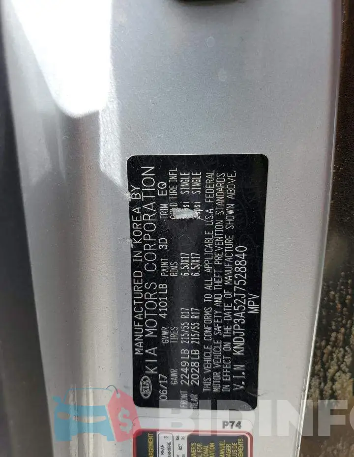 KNDJP3A52J7528840 Photo# 12
