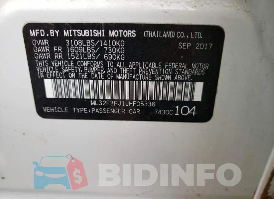 ML32F3FJ1JHF05336 Photo# 13