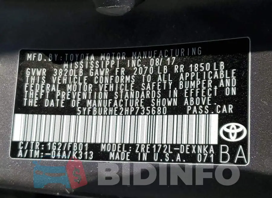 5YFBURHE2HP735680 Photo# 12