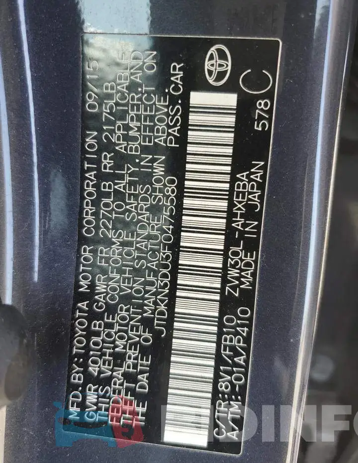 JTDKN3DU3F0475580 Photo# 13