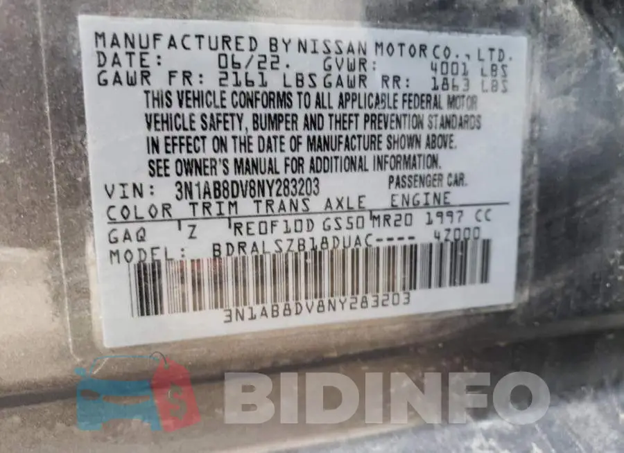 3N1AB8DV8NY283203 Photo# 13