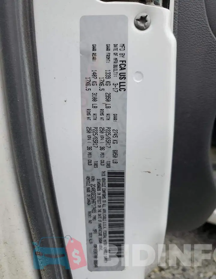 2C4RDGEG3HR717455 Photo# 13