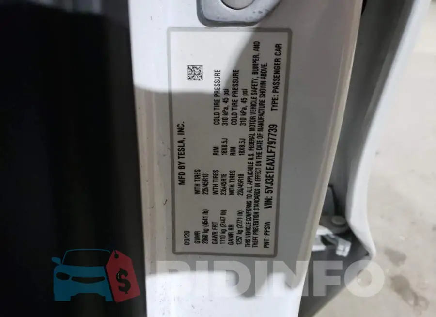 5YJ3E1EAXLF797739 Photo# 13