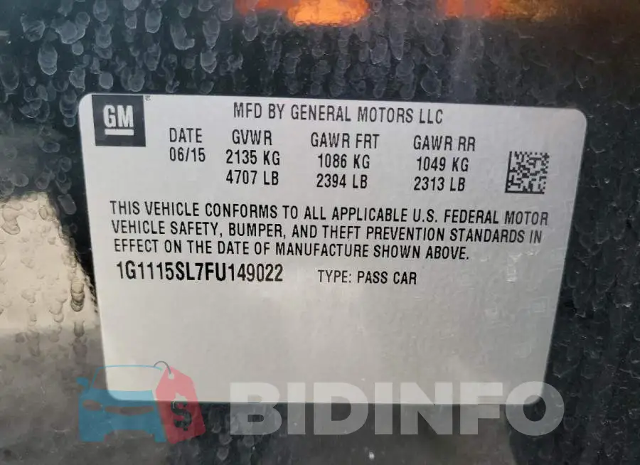 1G1115SL7FU149022 Photo# 12