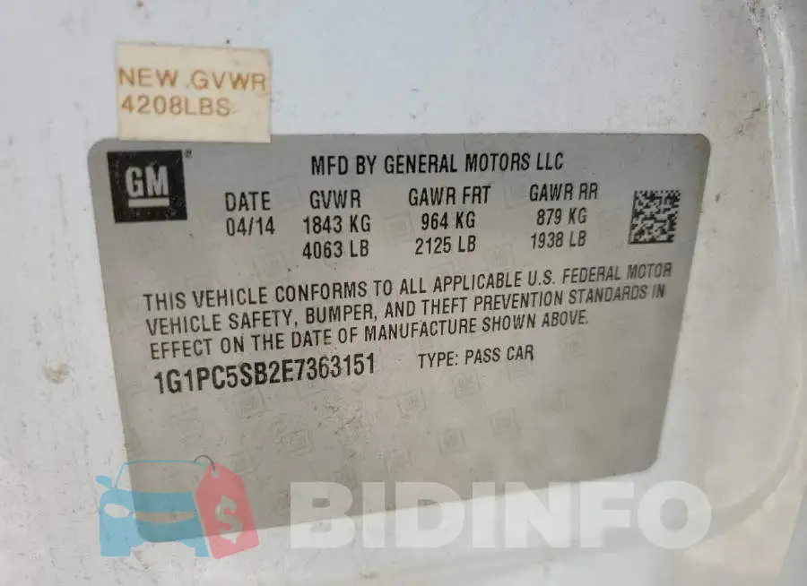1G1PC5SB2E7363151 Photo# 12