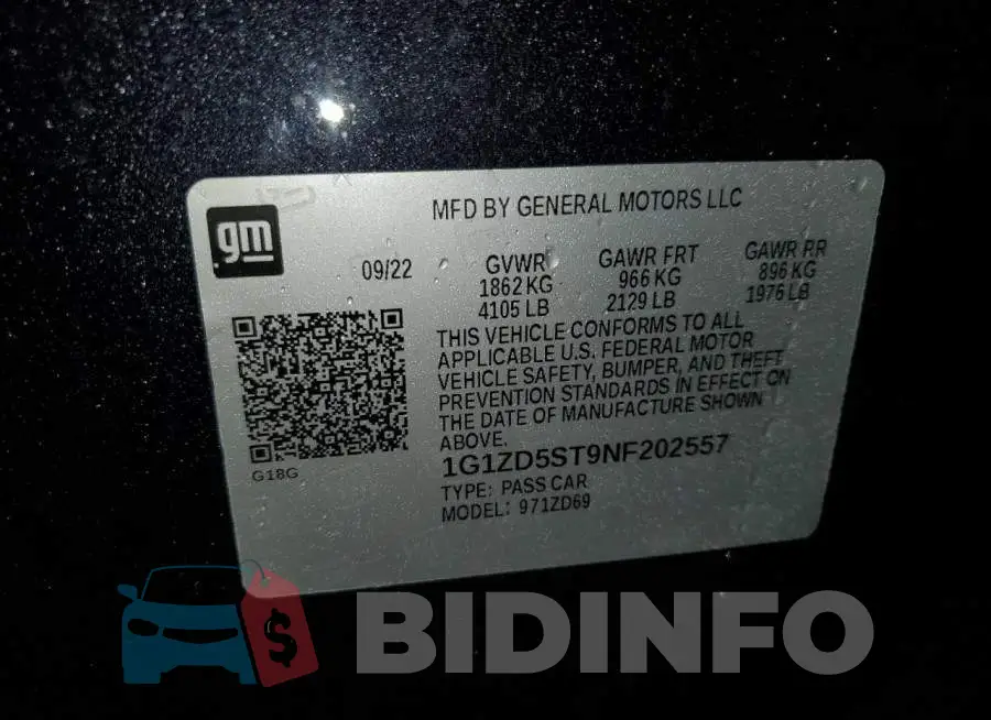 1G1ZD5ST9NF202557 Photo# 10