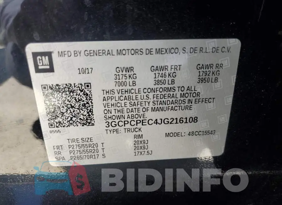3GCPCPEC4JG216108 Photo# 12