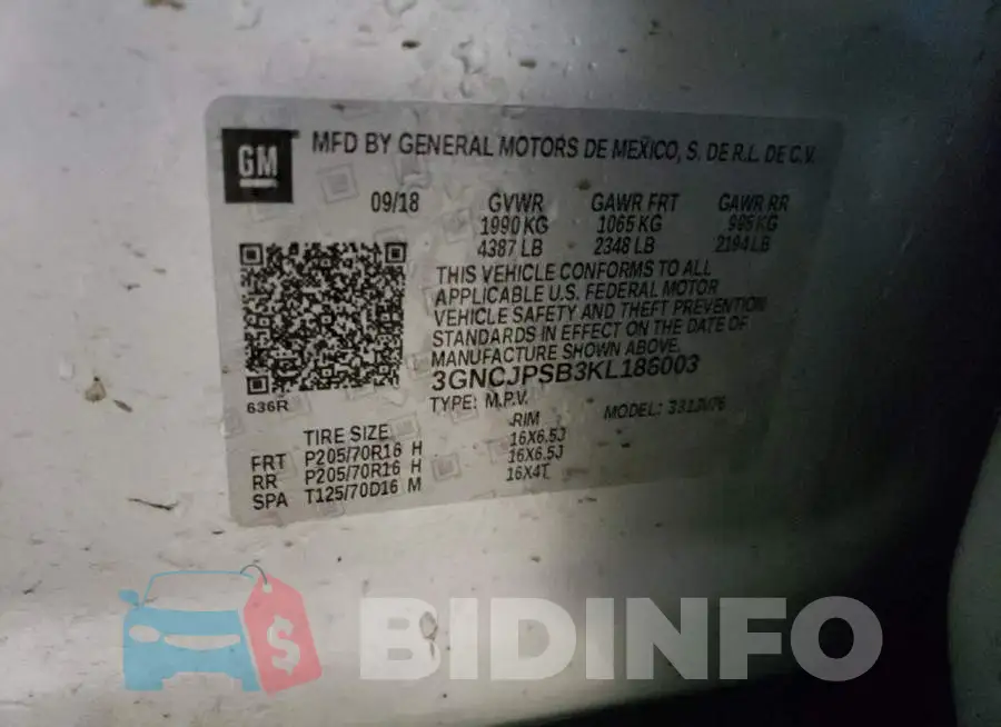 3GNCJPSB3KL186003 Photo# 13