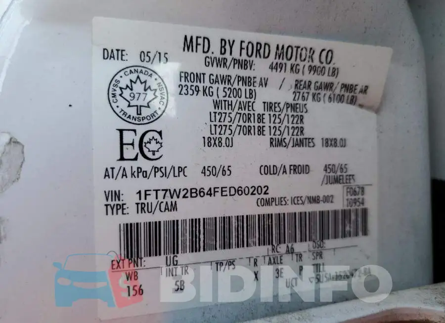 1FT7W2B64FED60202 Photo# 12