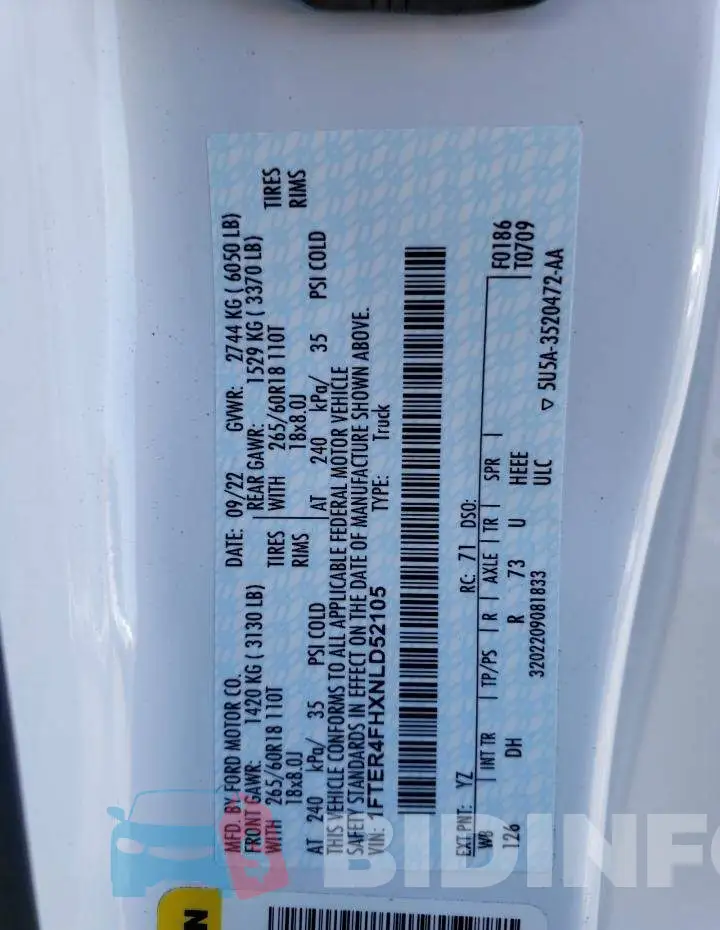 1FTER4FHXNLD52105 Photo# 13