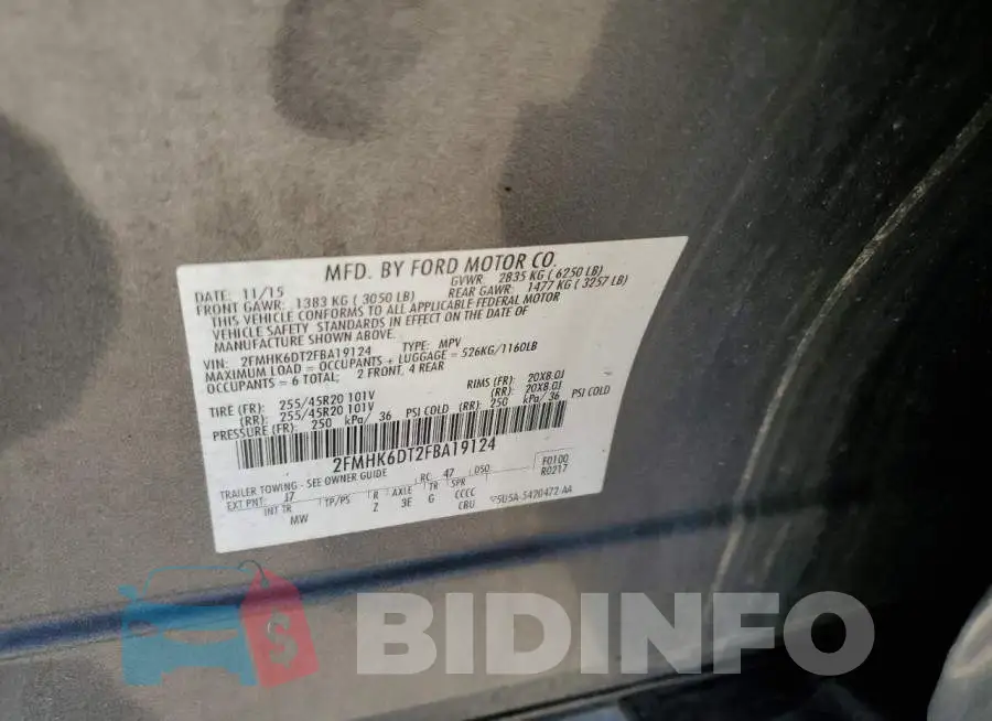 2FMHK6DT2FBA19124 Photo# 12