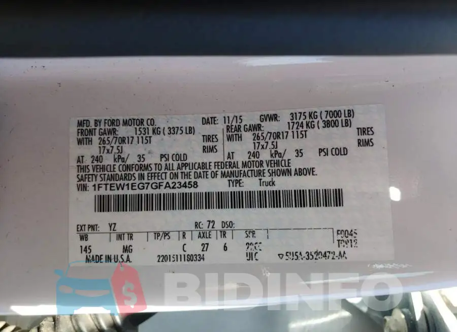 1FTEW1EG7GFA23458 Photo# 12