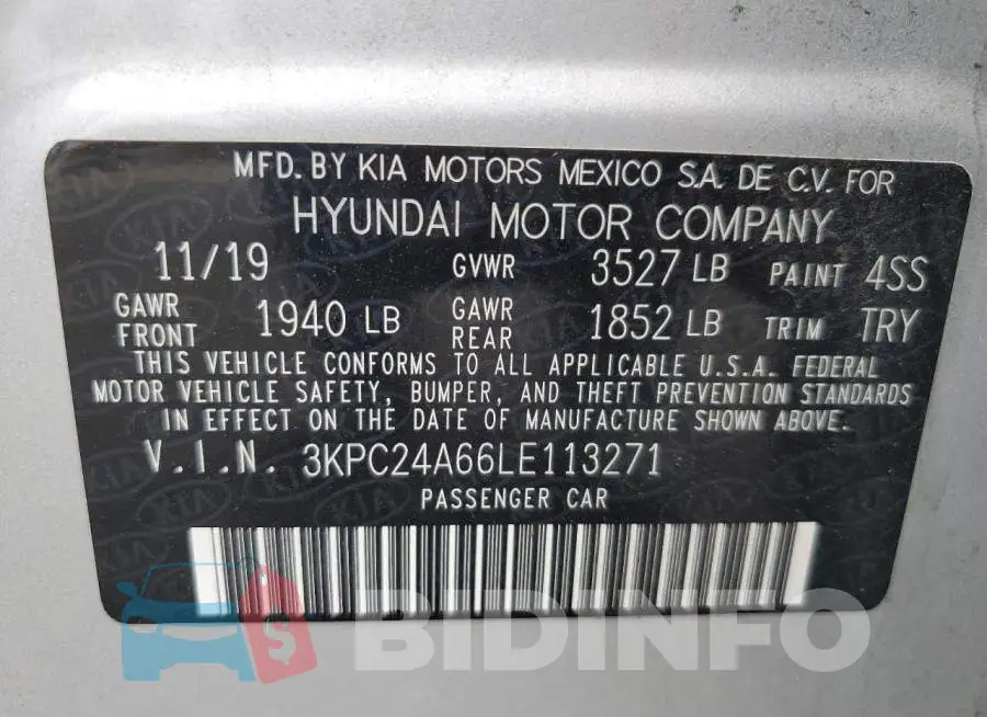 3KPC24A66LE113271 Photo# 13