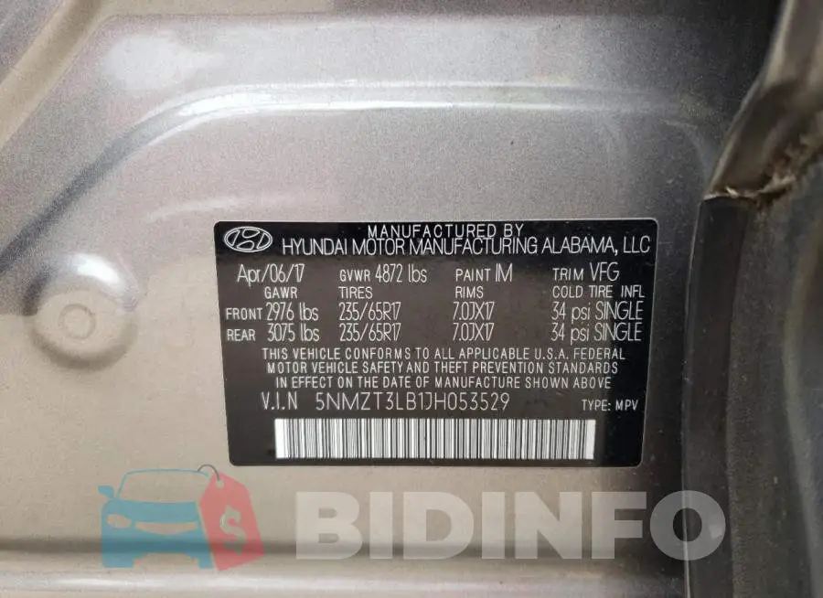 5NMZT3LB1JH053529 Photo# 14