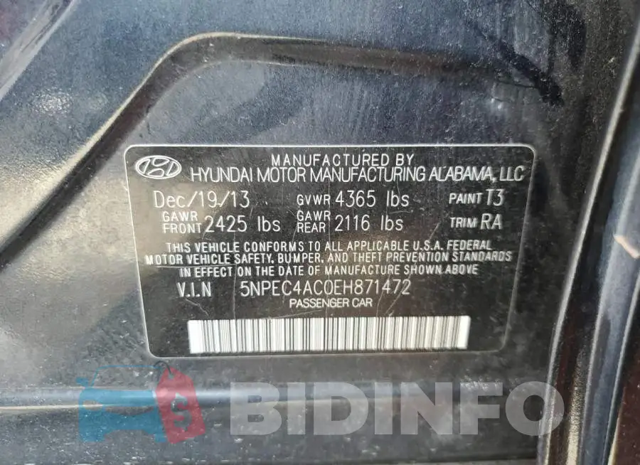 5NPEC4AC0EH871472 Photo# 12
