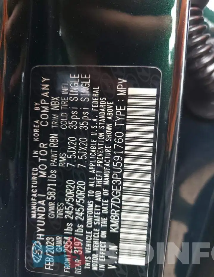 KM8R7DGE3PU591760 Photo# 12