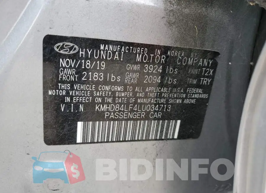 KMHD84LF4LU034713 Photo# 12