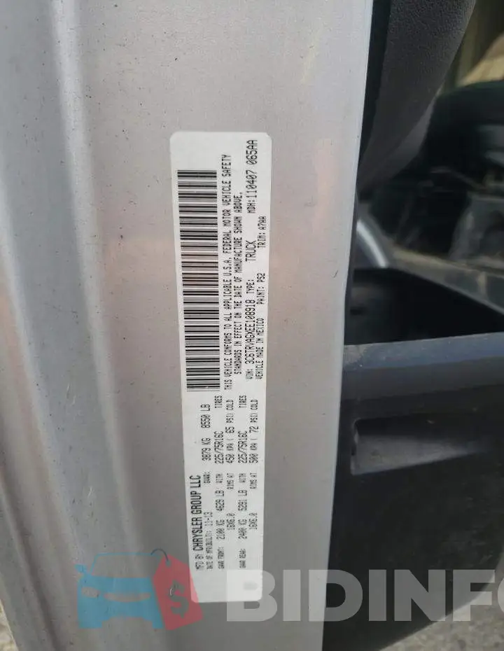 3C6TRVAGXEE108918 Photo# 13