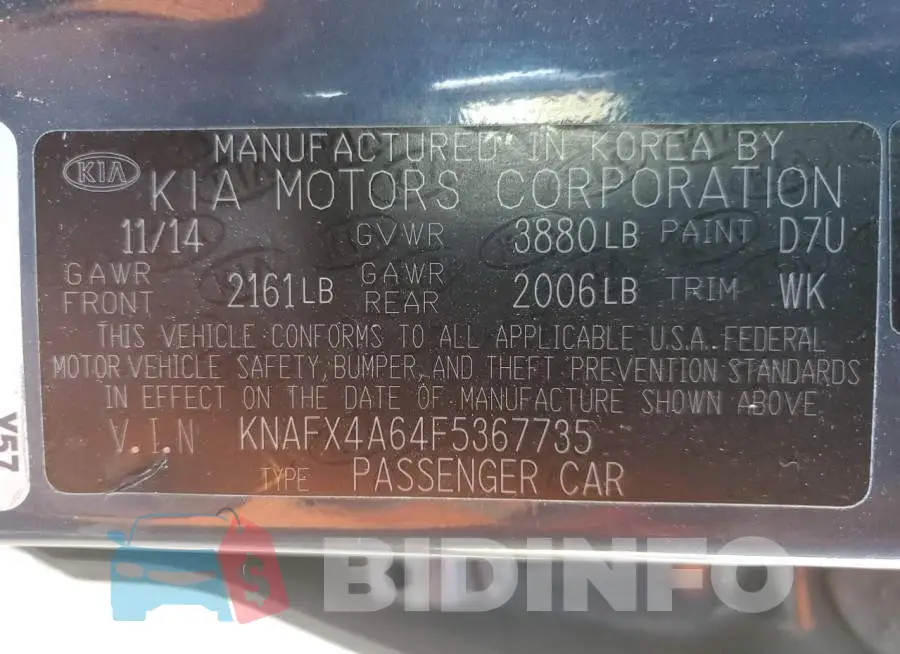 KNAFX4A64F5367735 Photo# 12