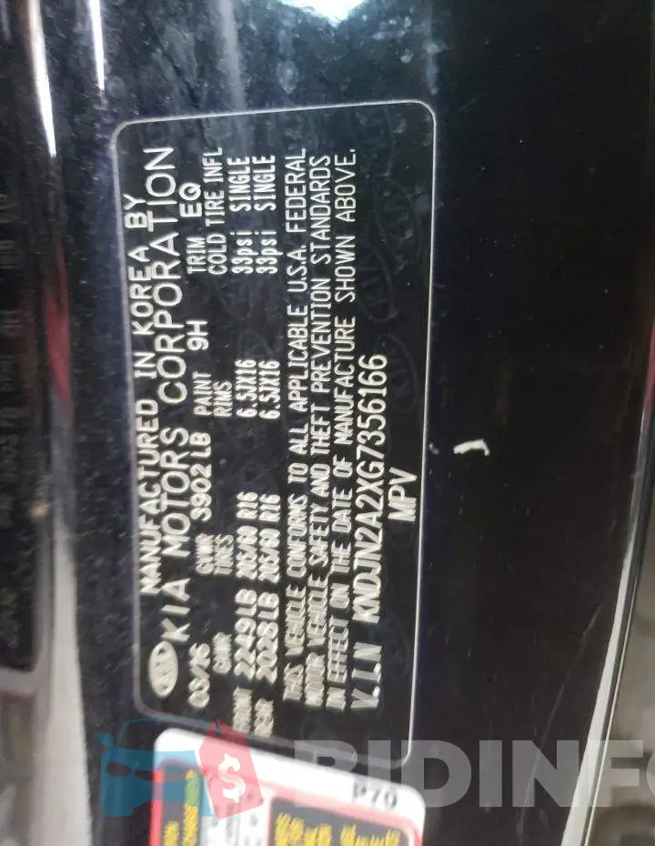 KNDJN2A2XG7356166 Photo# 12