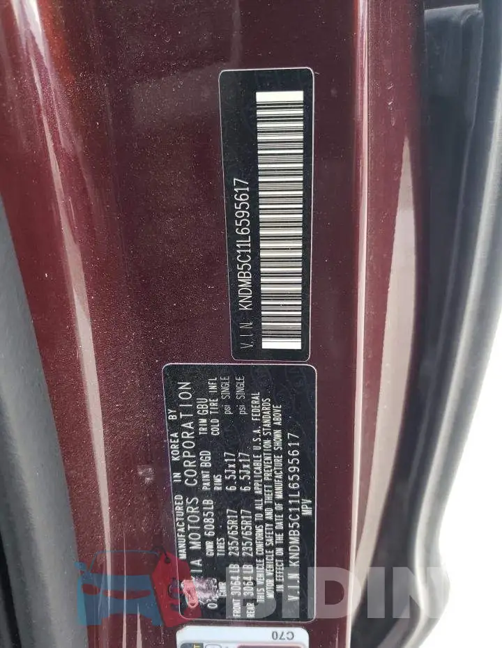 KNDMB5C11L6595617 Photo# 12