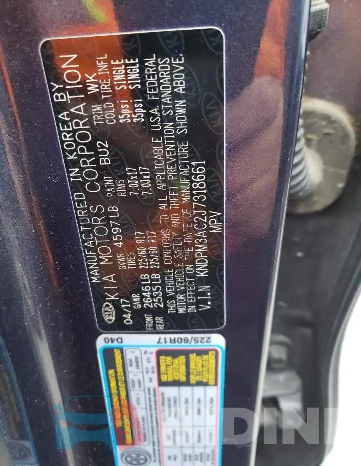 KNDPM3AC2J7318661 Photo# 13